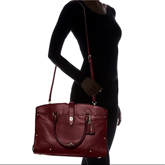 NWT COACH Mercer 30 Satchel Crossbody Bag Black - Picture 7 of 16